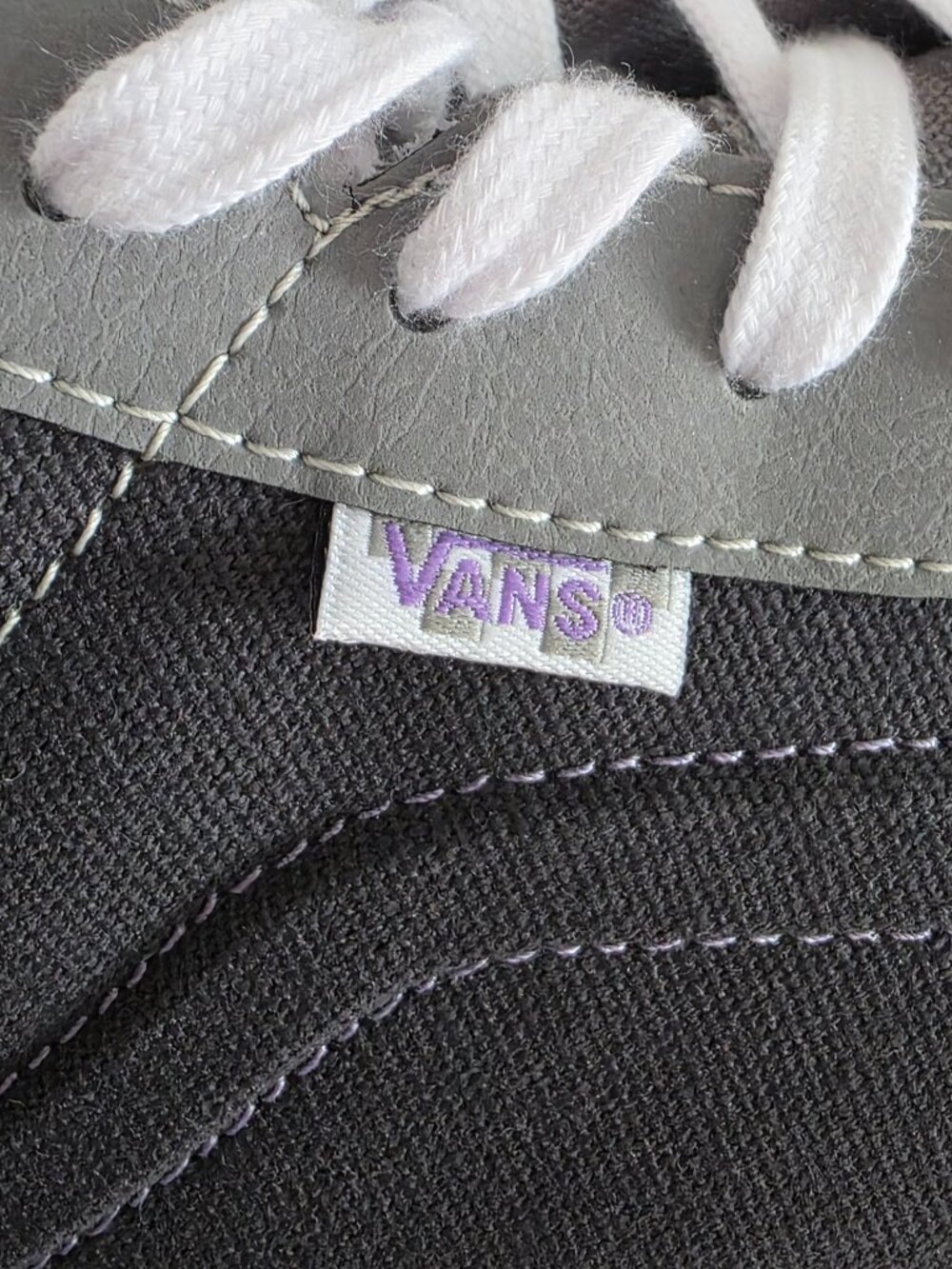 Vans gray & black The Lizzie high top synthetic skateboard sneakers - Picture 4 of 13